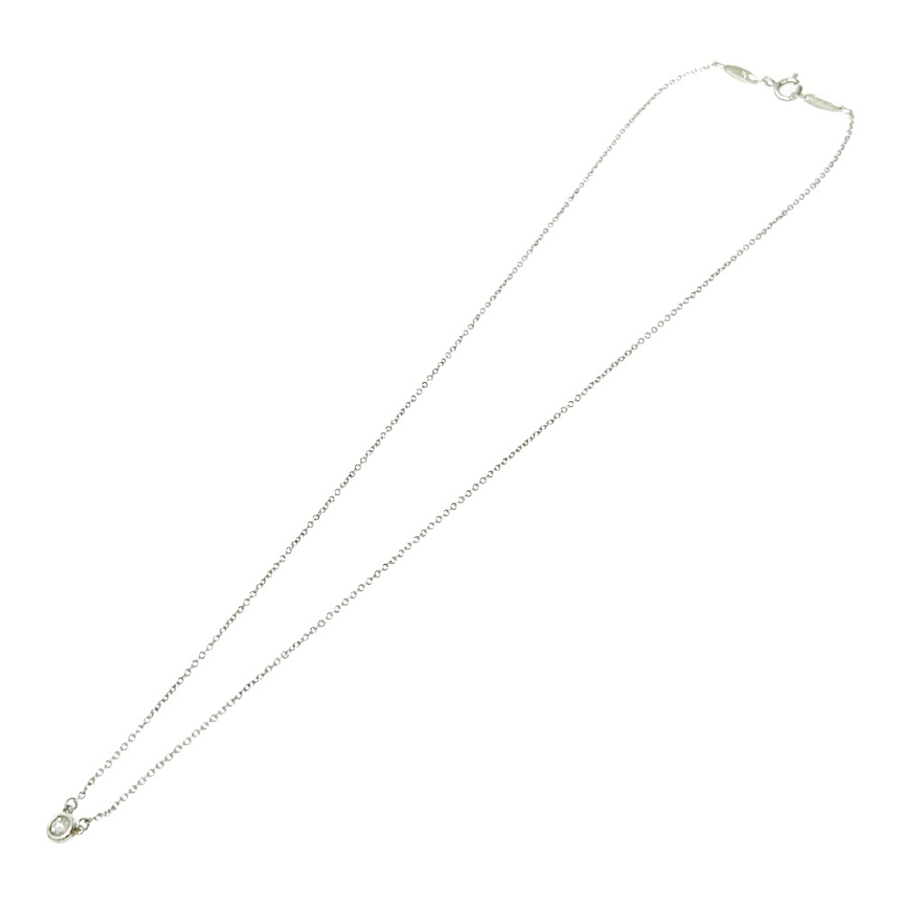 TIFFANY Co Silver Diamond By the Yard Necklace